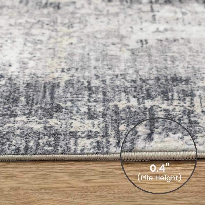 Glitzhome Modern Abstract Distressed Indoor/Outdoor Area Rugs