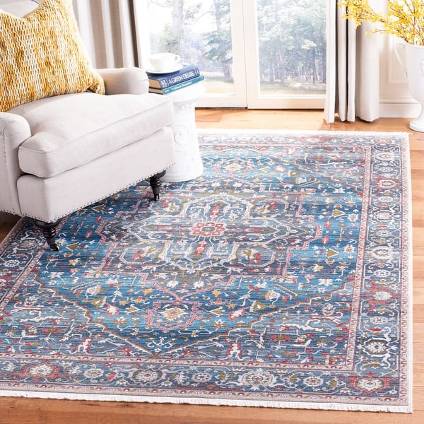 slide 2 of 41, SAFAVIEH Vintage Persian Eligija Vintage Oriental Rug 3' x 5' - Blue/Ivory - Rectangle
