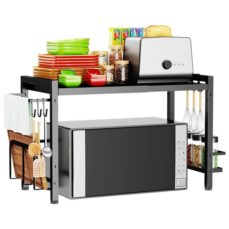 Countertop Kitchen Utensils Tableware Storage - ‎17.13 x 13.5 x 3.54 - 2 Tier (With Spice Rack)