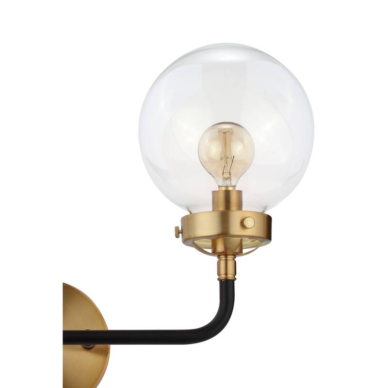Bevin Contemporary Transitional Iron/Glass LED Vanity Light, by JONATHAN Y
