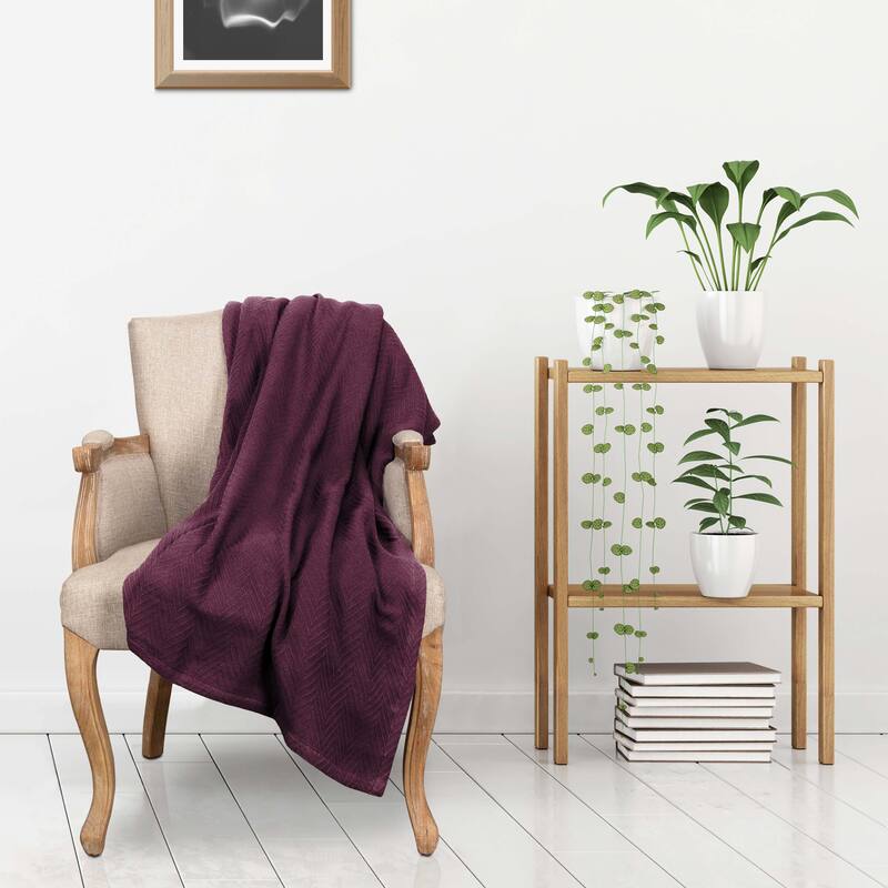 Superior Metro Zig-Zag Chevron All-Season Bedding Cotton Blanket