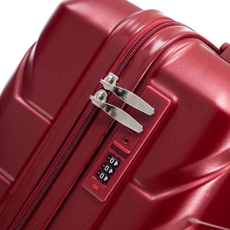 20 Inch ABS Hard Shell Travel Checked Luggage, Scratch Resistant Surface Four Multi-Directional Wheels, With Combination Lock
