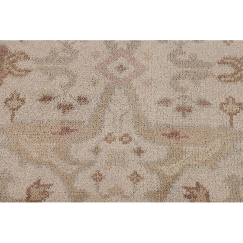 Earth Tone Oushak Indian Runner Rug Handmade Wool Carpet - 2'6"x 9'6"
