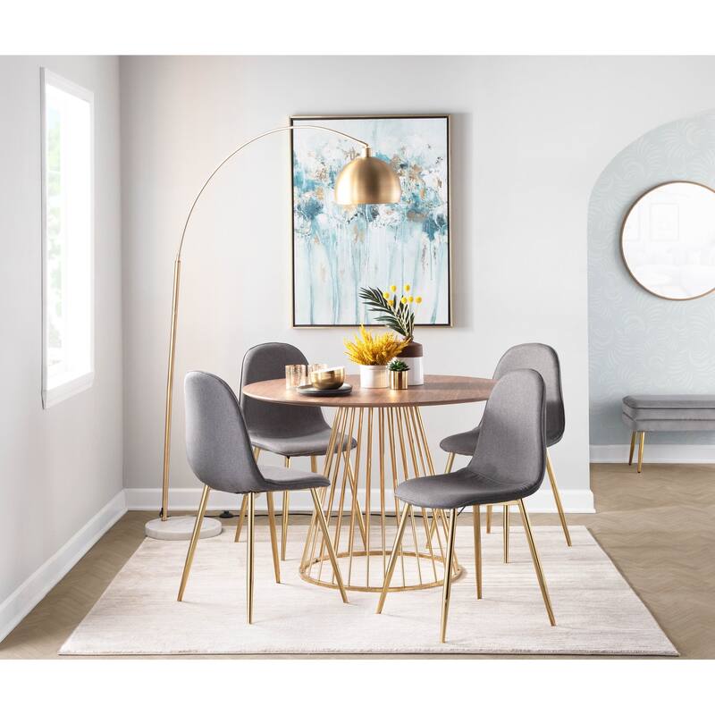 Silver Orchid Stone Gold Dining Chair - Set of 2