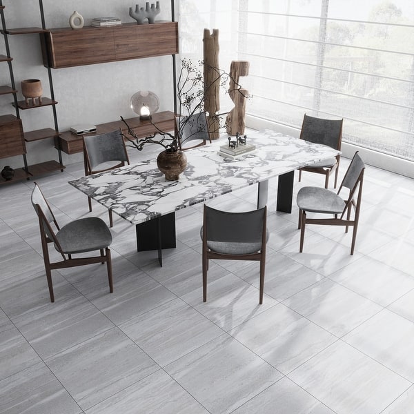 Arenza 24x24 Light Gray Porcelain Large Format Stone Look Wall and ...