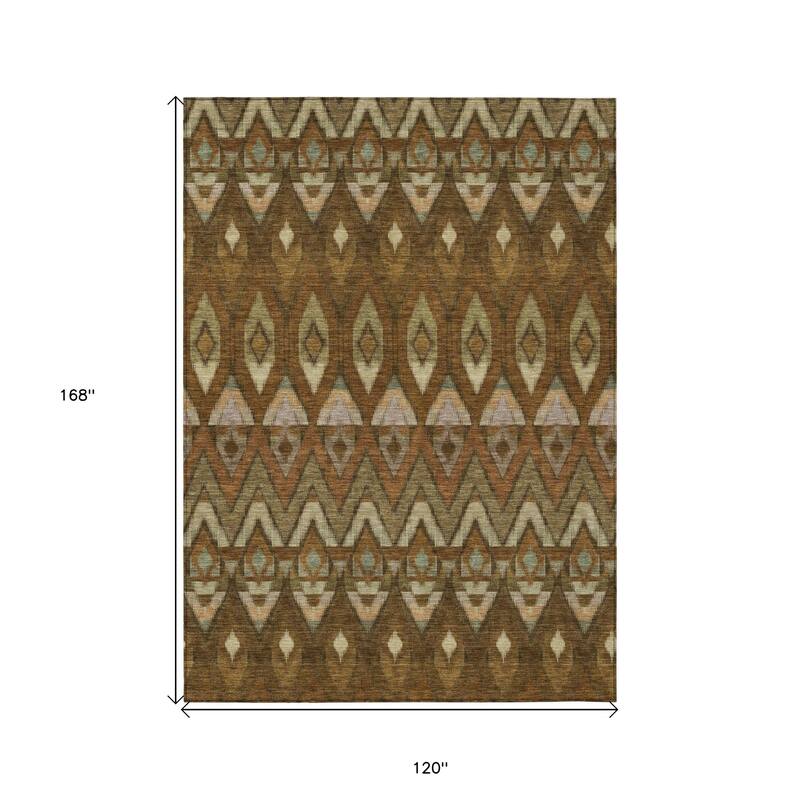 HomeRoots Southwestern Transitional Rectangle Outdoor Rug