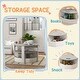 preview thumbnail 3 of 5, 5-Piece Kids Table and Chair Set with Built-in Storage for Art Supplies, Toys, and Books, for Toddlers Ages 3-8