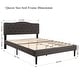 preview thumbnail 35 of 35, Taomika 3-Pieces Tufted Upholstered Platform Bed and Nightstands Set