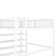 preview thumbnail 11 of 11, White Full Size Metal Loft Bed with 4-Tier Storage Shelves and Ladder