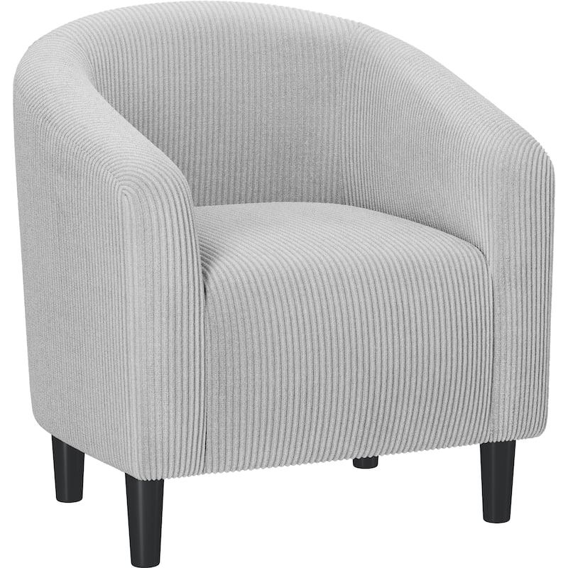 Yaheetech Upholstered Corduroy Fabric Accent Chair Barrel Chair