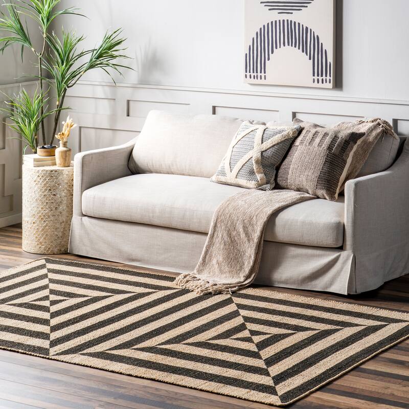 Nuloom Aleetza Modern Jute Blend Area Rug.