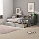 preview thumbnail 21 of 34, Twin Size Daybed Bed Frame with Drawers or Trundle Grey - Trundle - Twin