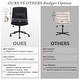 preview thumbnail 16 of 17, Upholstered Armless Polyester Fiber Task Office Chair With Wheels