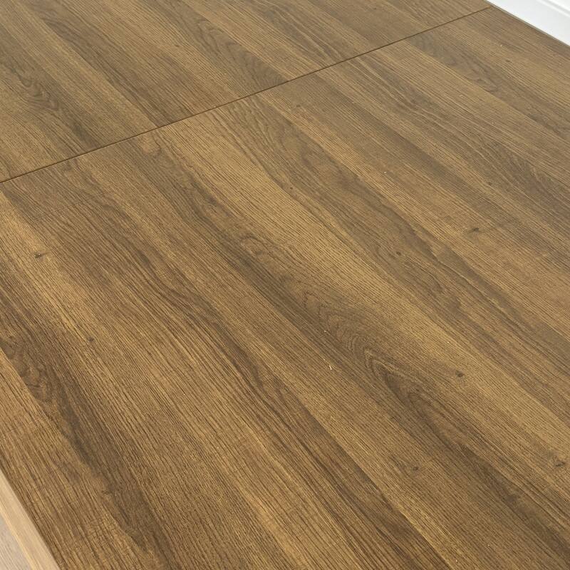 Large Expandable Dining Table, Wooden Kitchen Expanding Table for 6 8 10, Rectangular Conference Table