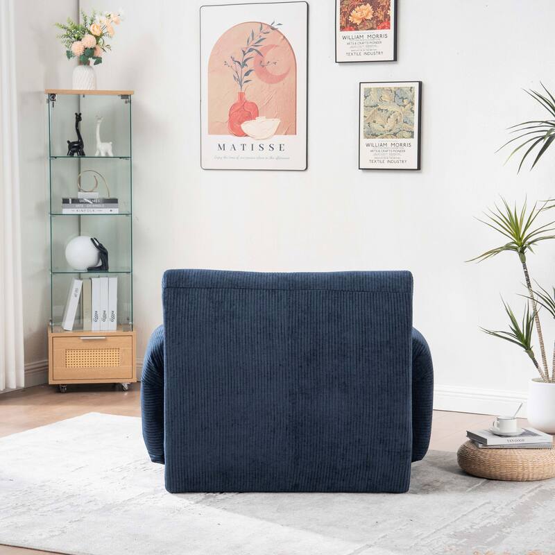 42''W Modern Chenille Upholstered Accent Chair with Deep Seats-No Assembly