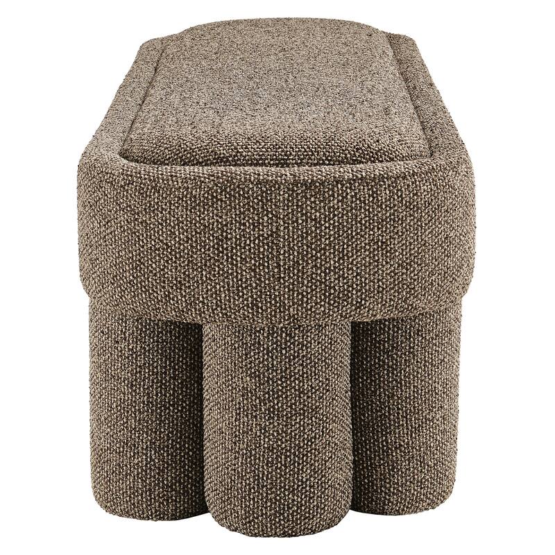 Mossi 52-Inch Oval Boucle Fabric Bench