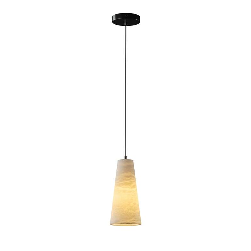 10 IN kitchen light fixture black hangable light alabaster pendant light