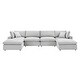 preview thumbnail 8 of 75, Commix Down Filled Overstuffed Velvet 6-Piece Sectional Sofa
