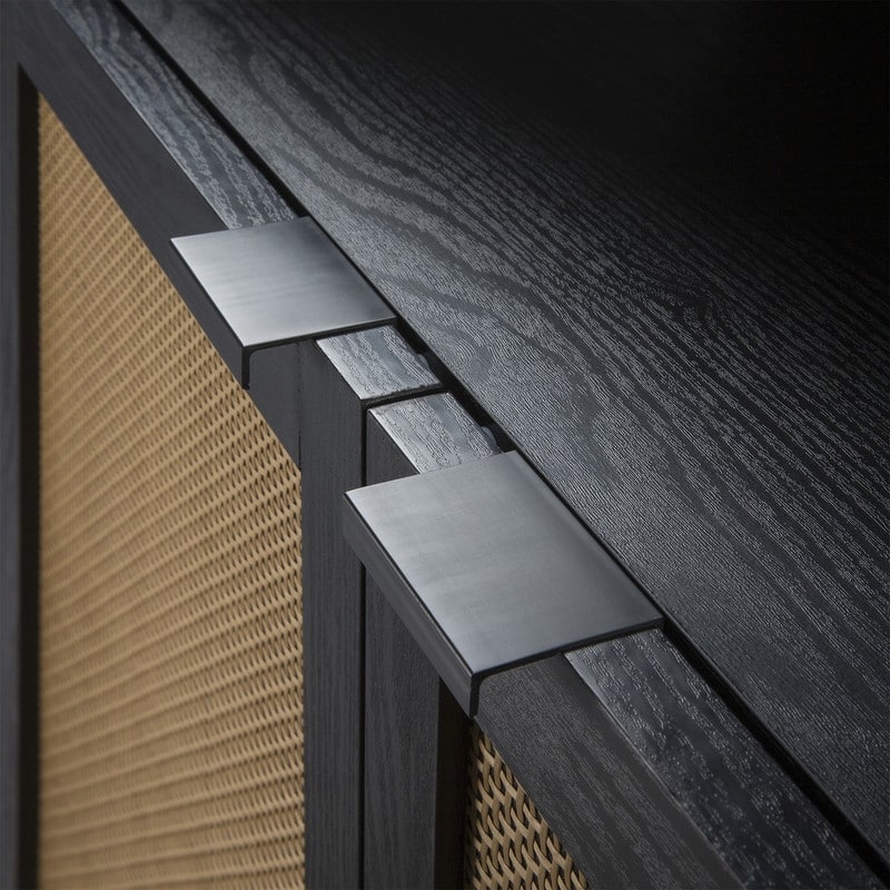 Orre Brown and Black Cabinet 2 Door