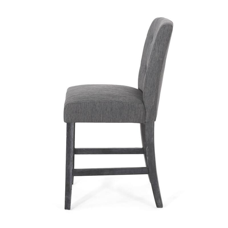 Rossburg Fabric and Rubberwood 26 Inch Counter Stools (Set of 2) by Christopher Knight Home