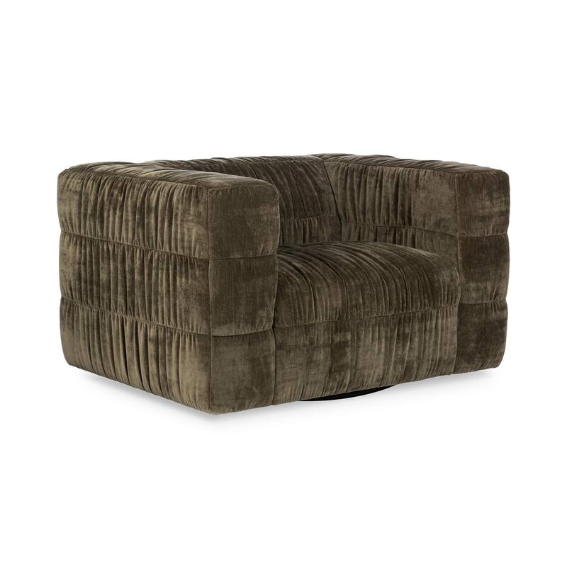 Classic Home Afeela Upholstered Fabric Swivel Chair