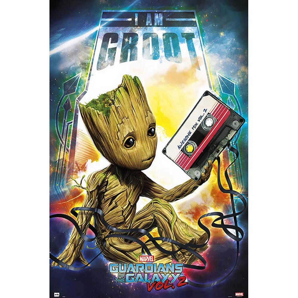 Guardians of Galaxy - Groot Art Poster - 24 x 36 Inch