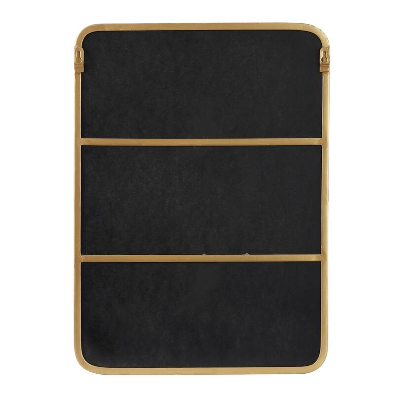 CosmoLiving by Cosmopolitan Metal 1 Shelf Wall Mirror - Black or Gold