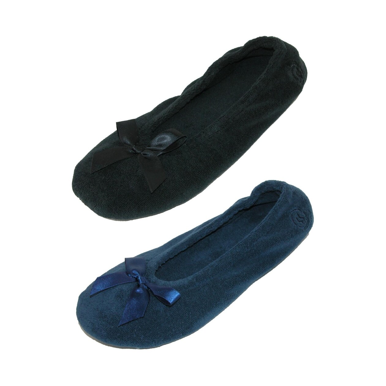 isotoner terry ballet slippers