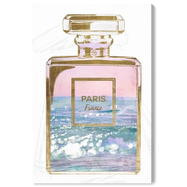 Oliver Gal 'Blush Ocean Spray Perfume' Fashion and Glam Wall Art Canvas Print  Perfumes - Gold, Pink - Bed Bath & Beyond - 32376999