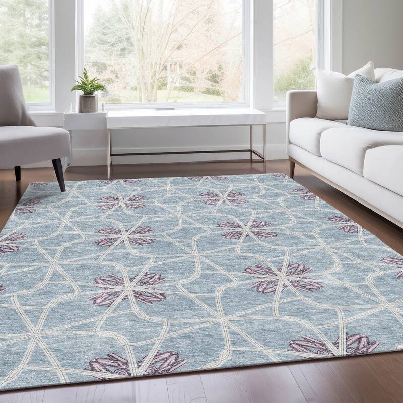 Premium Washable Super Soft Contemporary Tangle Mayfield Rug