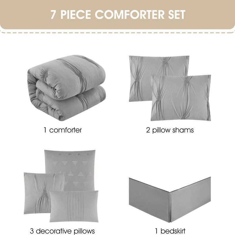 Nanshing Agathe 7 Piece Pintuck Comforter Set