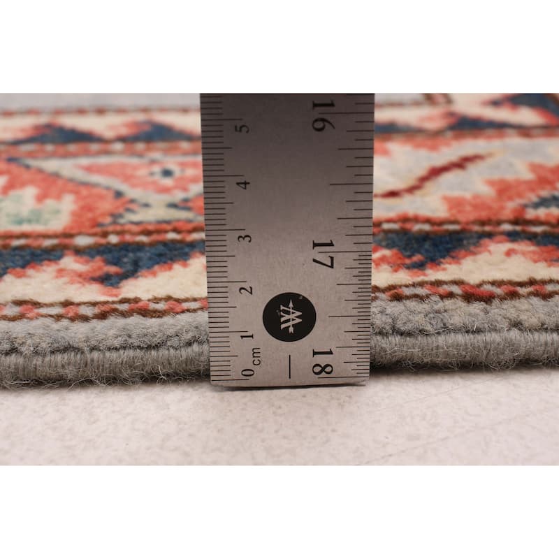 ECARPETGALLERY Hand-knotted Uzbek Ghazni Light Blue Wool Rug - 2'8 x 9'10