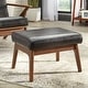 preview thumbnail 7 of 8, Simple Living Bianca Solid Wood Ottoman Black