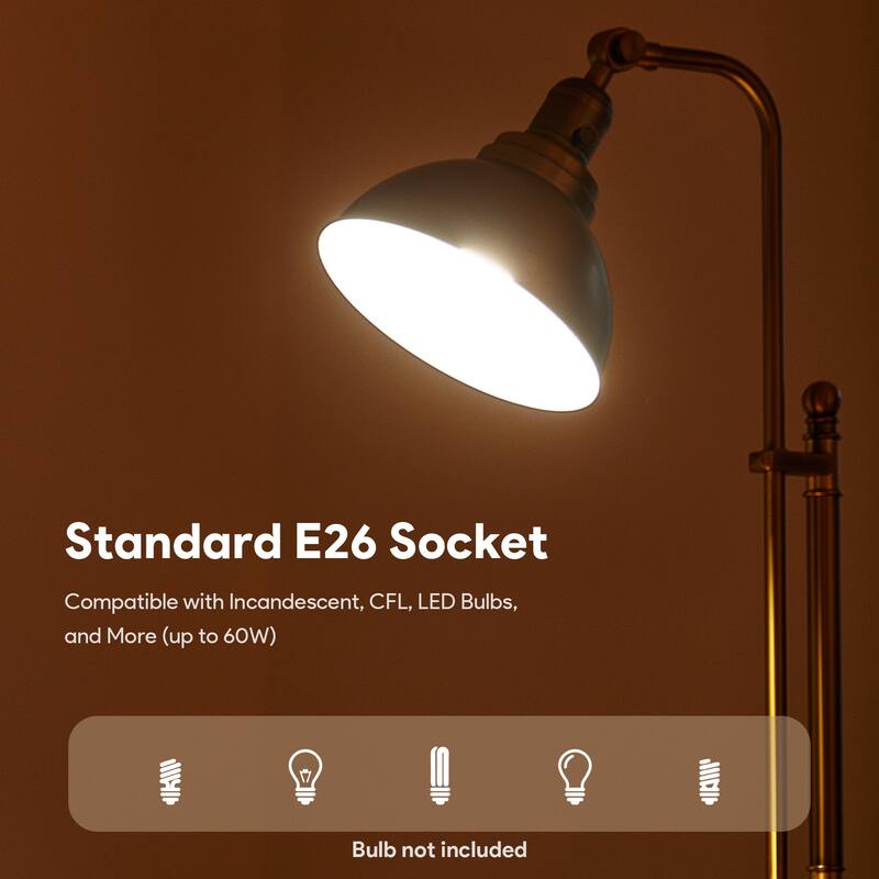 CO-Z 65" Rustic Pharmacy Task Floor Lamp with Adjustable Metal Shade