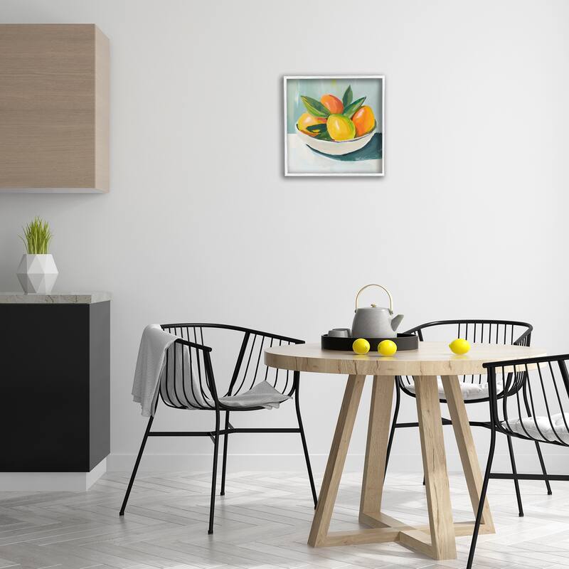 Stupell Bowl of Citrus Fruit Framed Giclee Art Design By Walker Noble