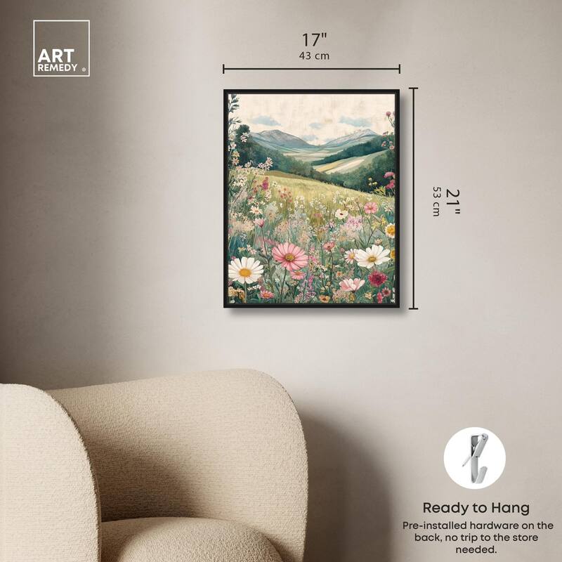 Floral Valley Vista Canvas by Art Remedy