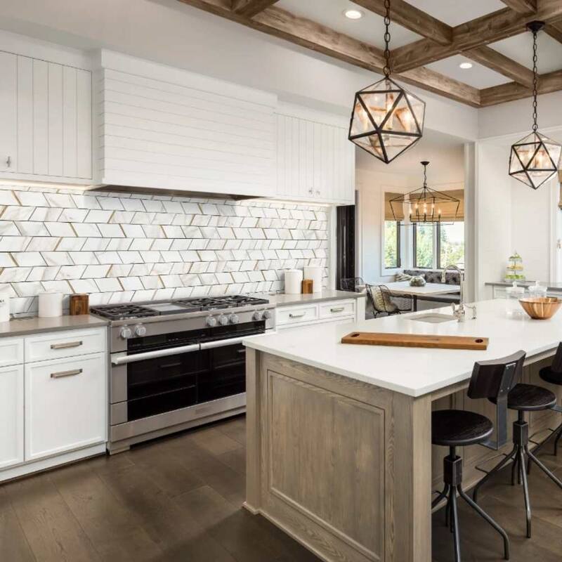 The Tile Life Stately Avenue 11x12 Calacatta Gold Porcelain Floor & Wall Tile