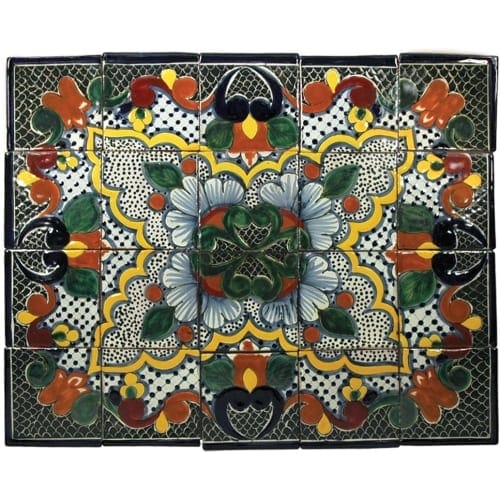 Native Trails Tvr6012 Talavera Tile 20 W X 16 H Quatrefoil Mural Native Trails Tvr6012 Talavera Tile 20 W X 16 H Quatrefoil Mural N