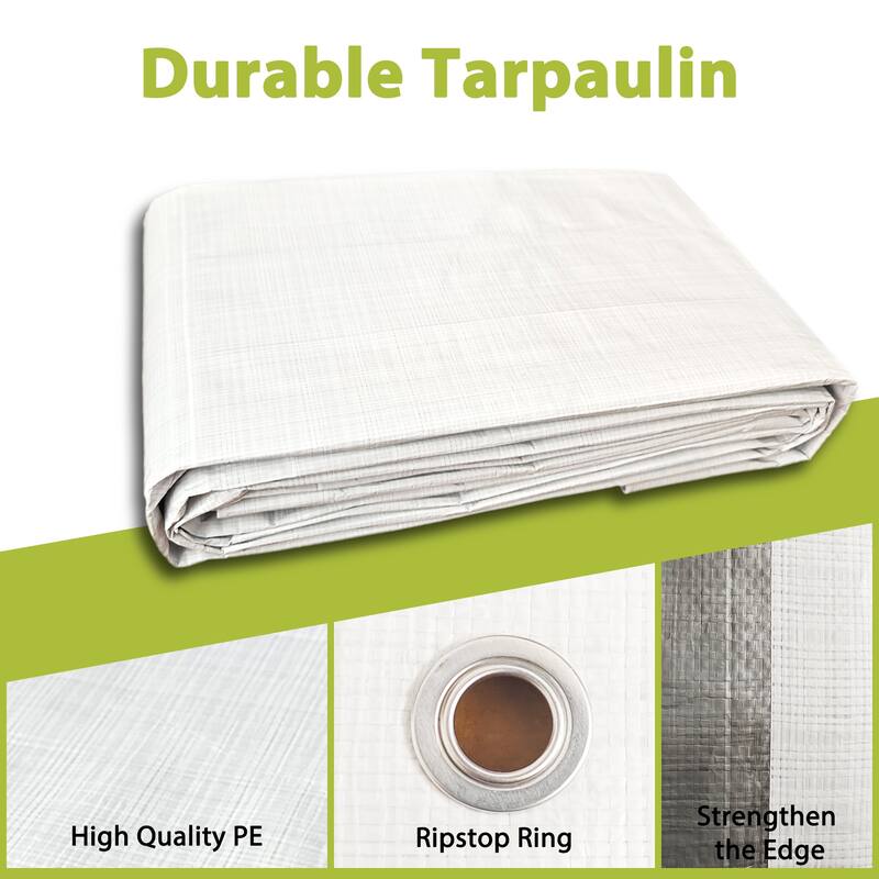 All-Weather Protective Cover for Metal Chicken Coops - White