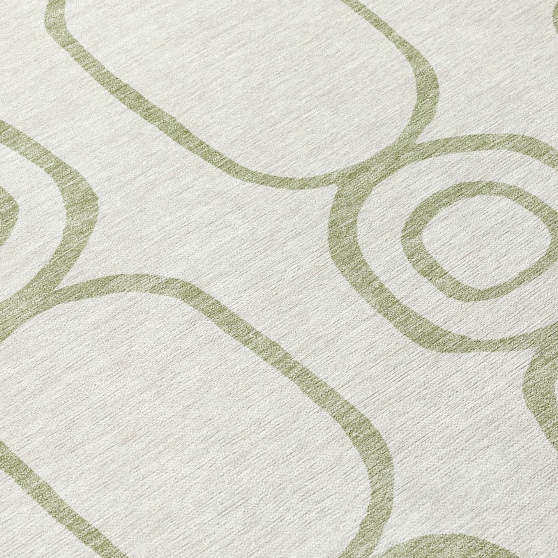 Machine Washable Indoor/ Outdoor Modern Vibe Chantille Rug