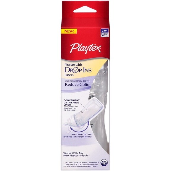 Playtex Nurser Drop-Ins Liners Premium 8-10 oz BPA-Free Bottle 1 ea