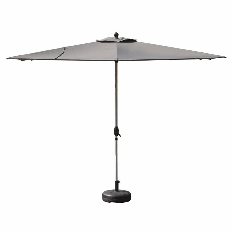 Aluminum Frame Patio Umbrella - Easy Tilt - Grey(6.5' × 10')