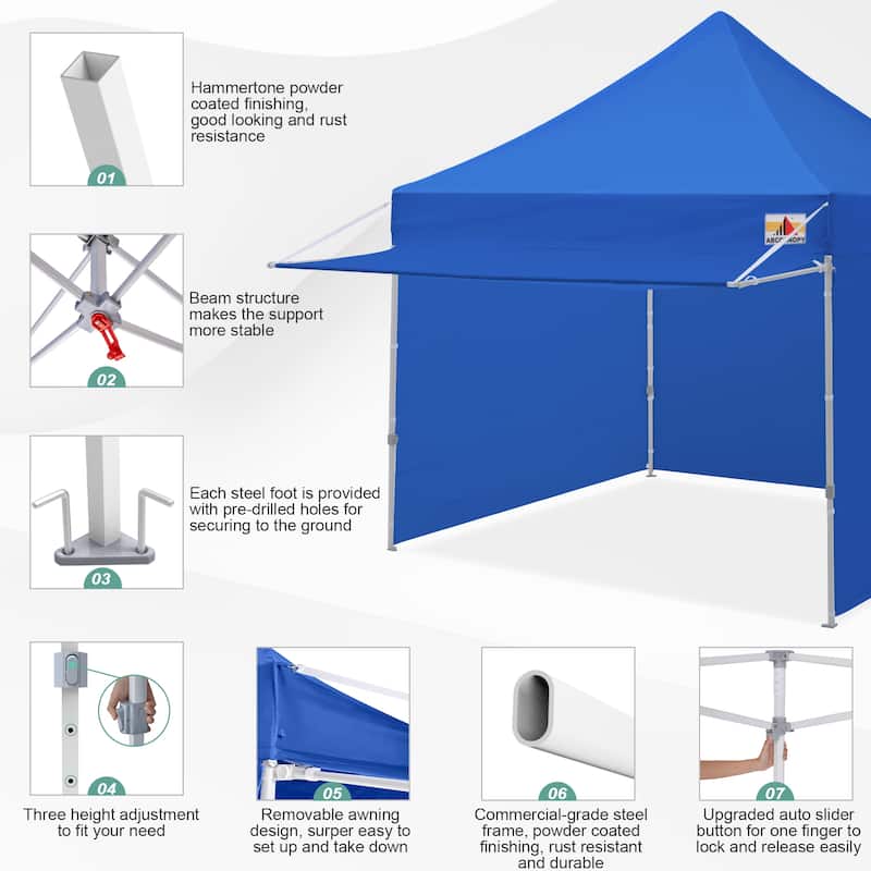 ABCCANOPY Pop up Canopy Tent with Awning and Sidewalls