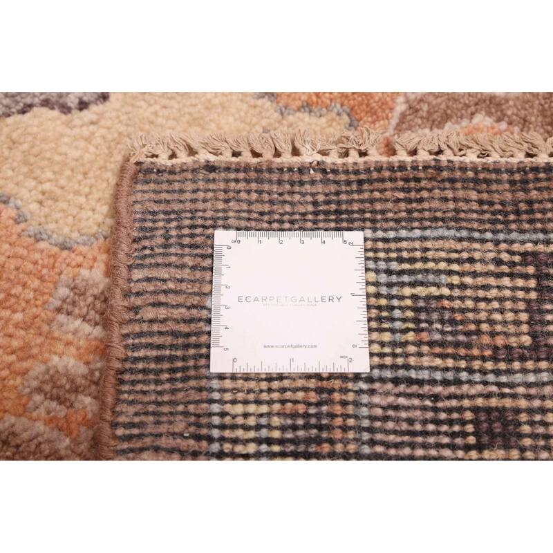 ECARPETGALLERY Hand-knotted Modern Oushak Brown Wool Rug - 9'0 x 12'0
