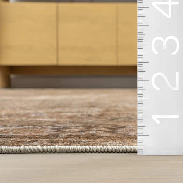 dimension image slide 0 of 4, Bayberry Spill Proof Vintage Machine Washable Area Rug