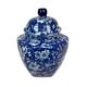 Decorative Jars Set Of 3 Blue White Chinoiserie Porcelain Lidded 6.75 ...