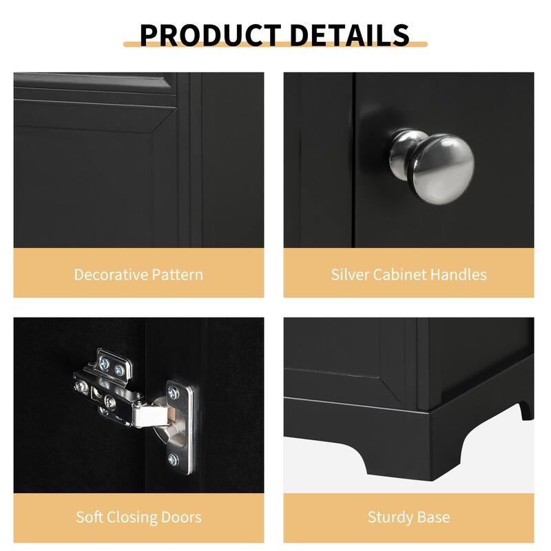 Roomfitters 20" Bathroom Vanity with Sink, Soft-Close Cabinet with Door Racks & Adjustable Shelf