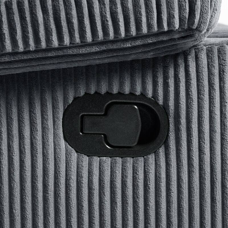 2 Piece Modern Corduroy Upholstery Push Back Manual Recliner Chair