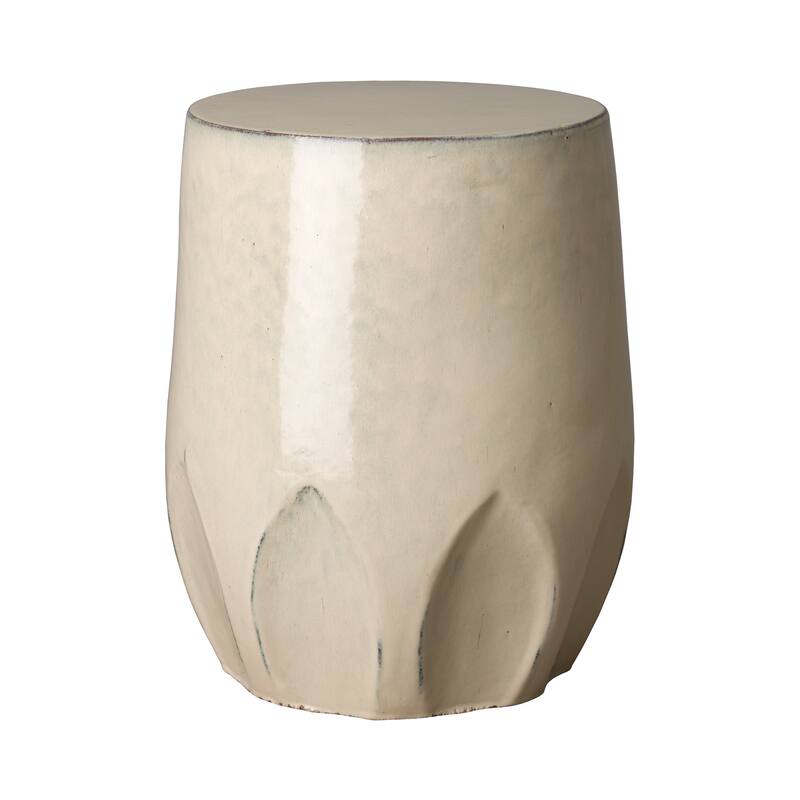 Large Calyx Stool - Cream - 18 in. H