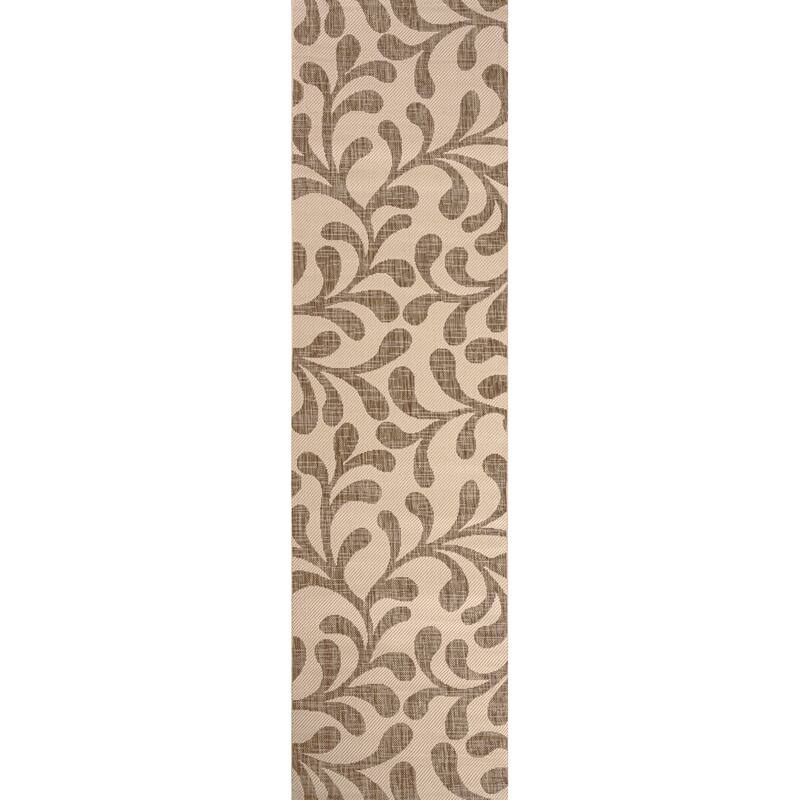 JONATHAN Y Scandi All Over Indoor/Outdoor Area Rug - 2 X 10 - Brown/Beige